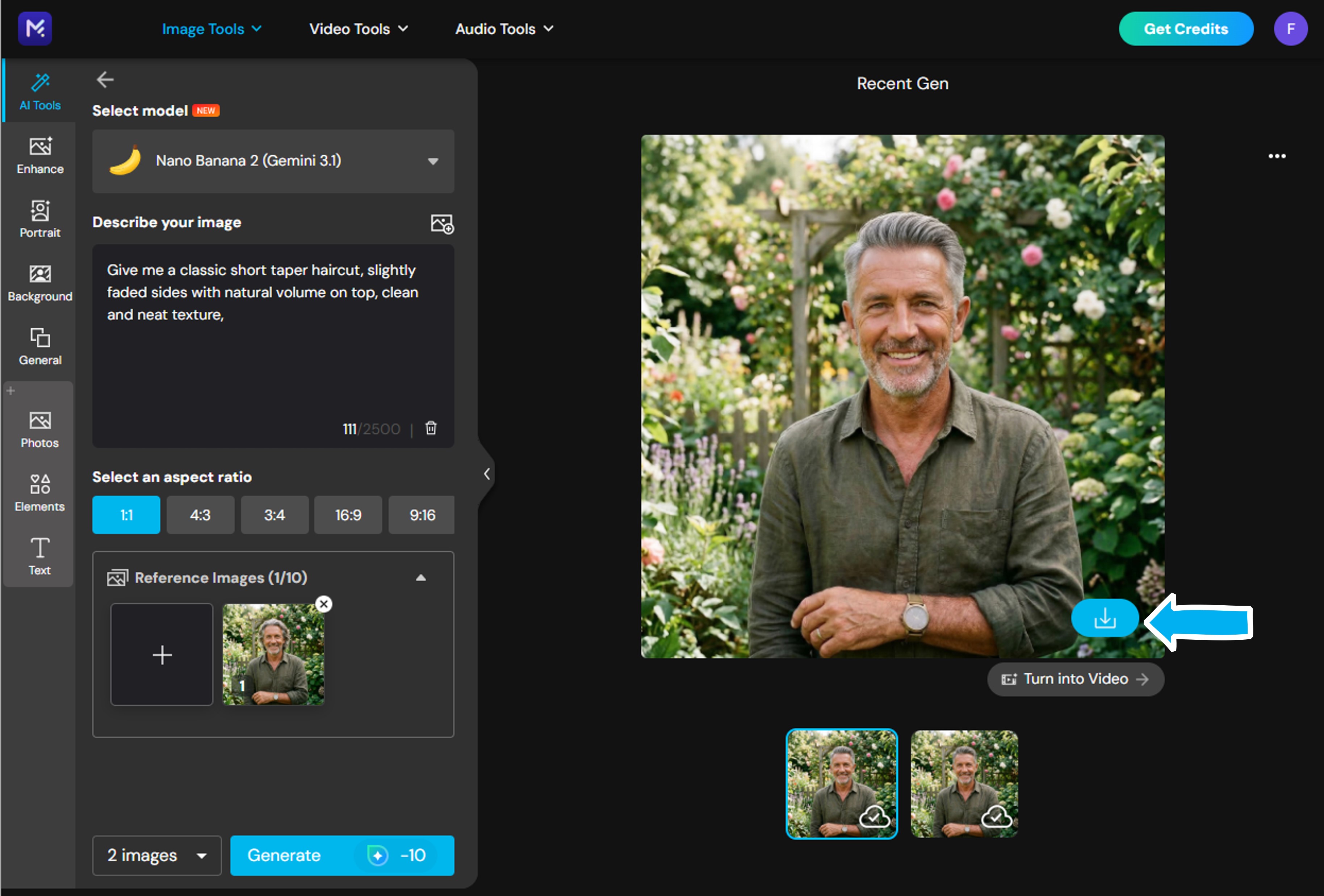 Try Grey Hairstyles with MyEdit - Step 4