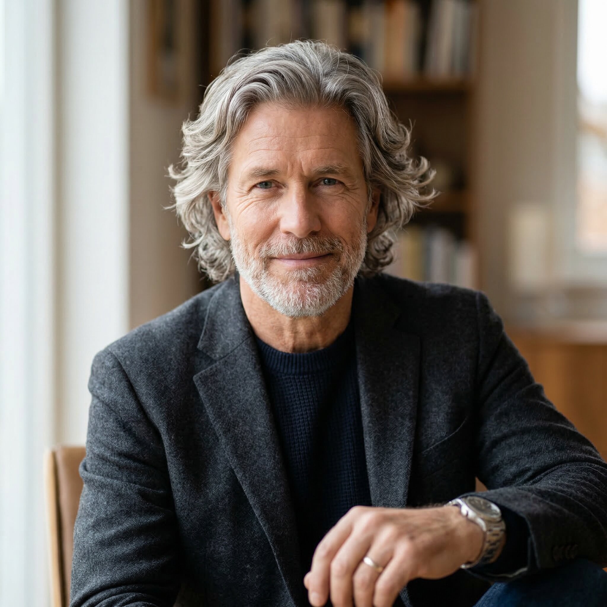 Layered Grey Hairstyle