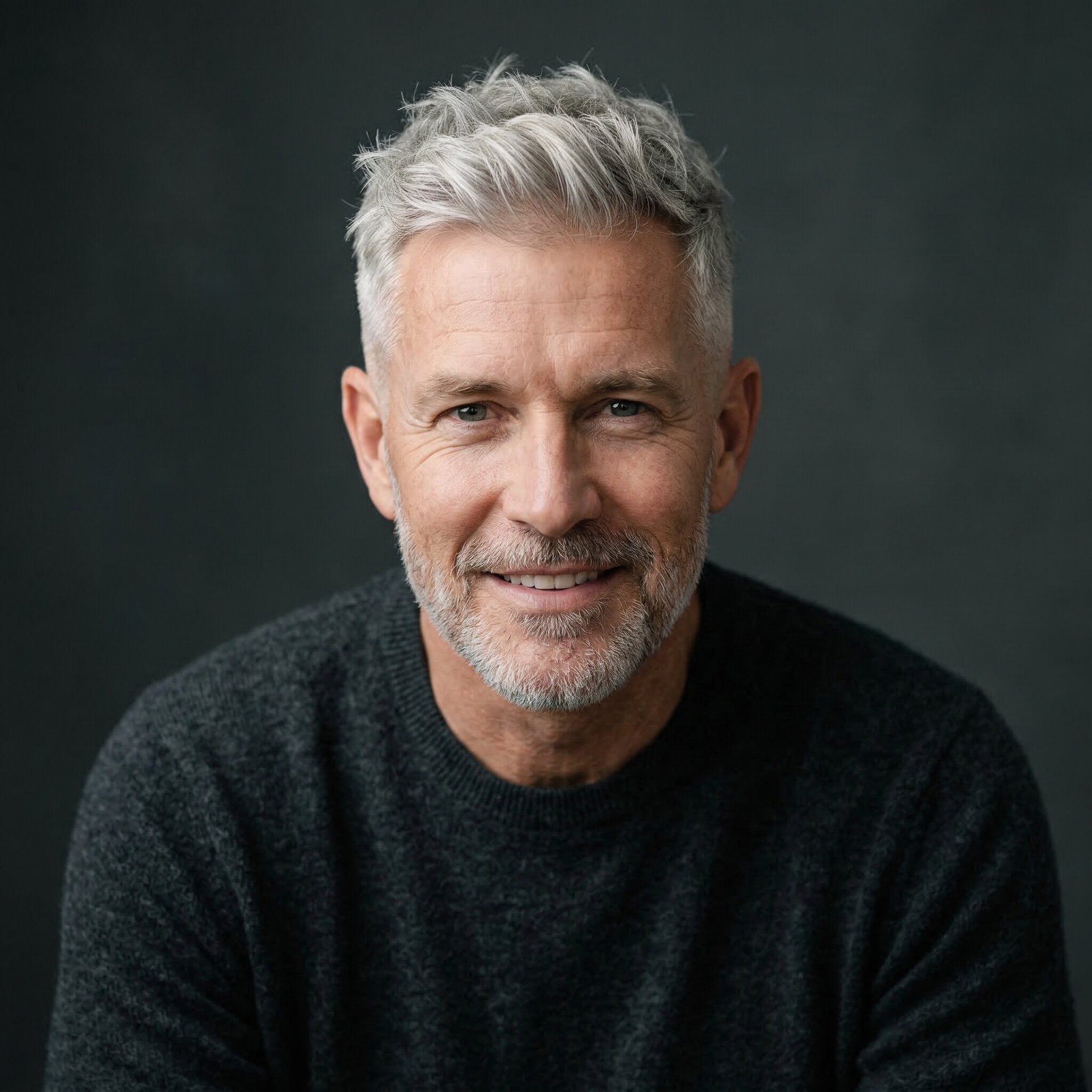 Textured Crop Grey Haircut