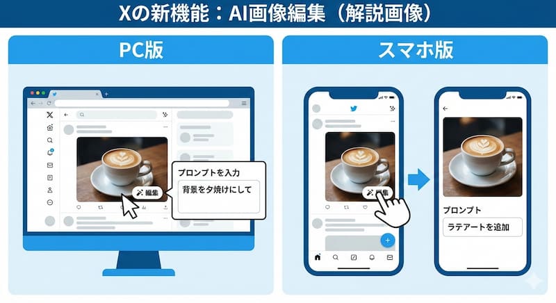 Grok 画像編集 画面