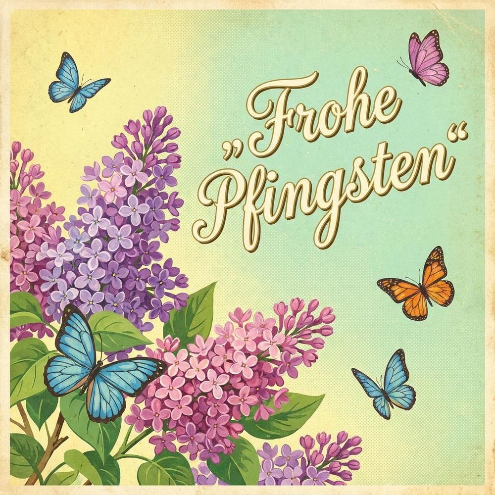 Grußkarte im nostalgischen Stil