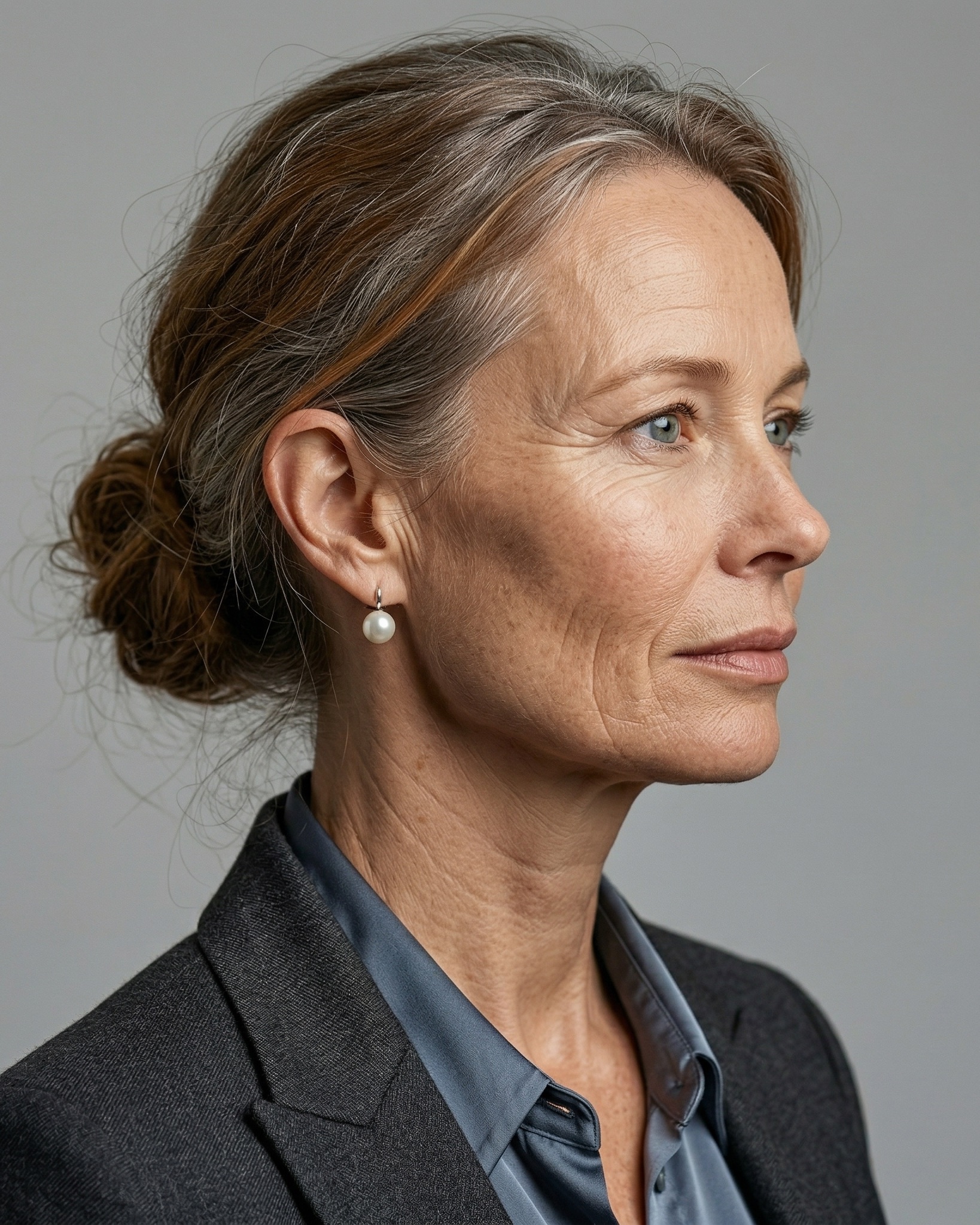 Haircut for women over 50 years old - Loose Bun