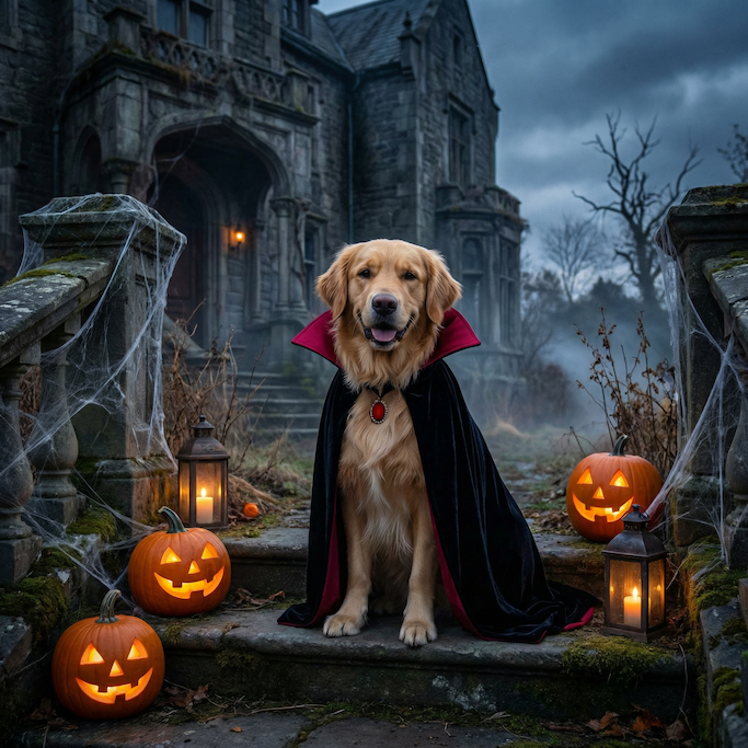 AI Prompts for Pet Portrait-Halloween Costume Party