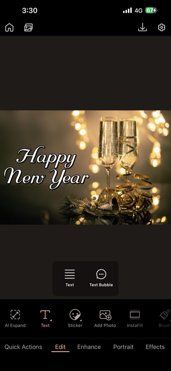 How to create a New Year quote image with PhotoDirector