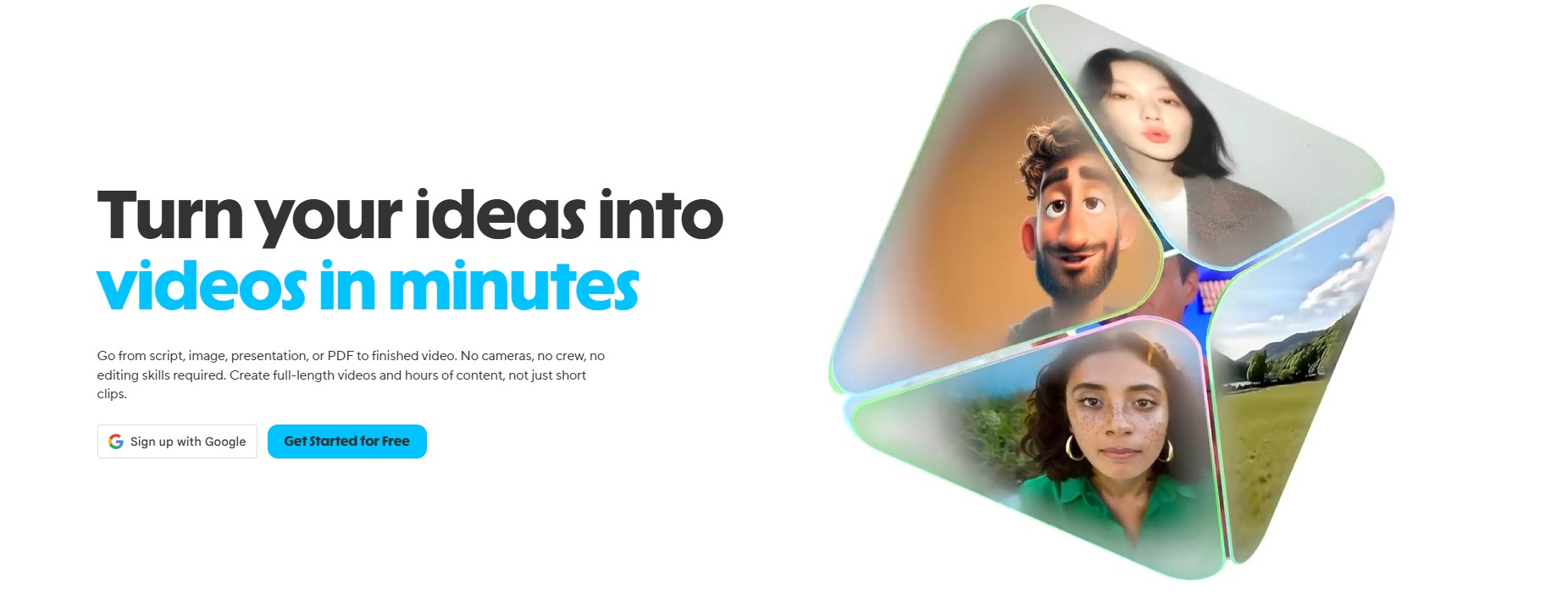 Página de inicio de HeyGen AI