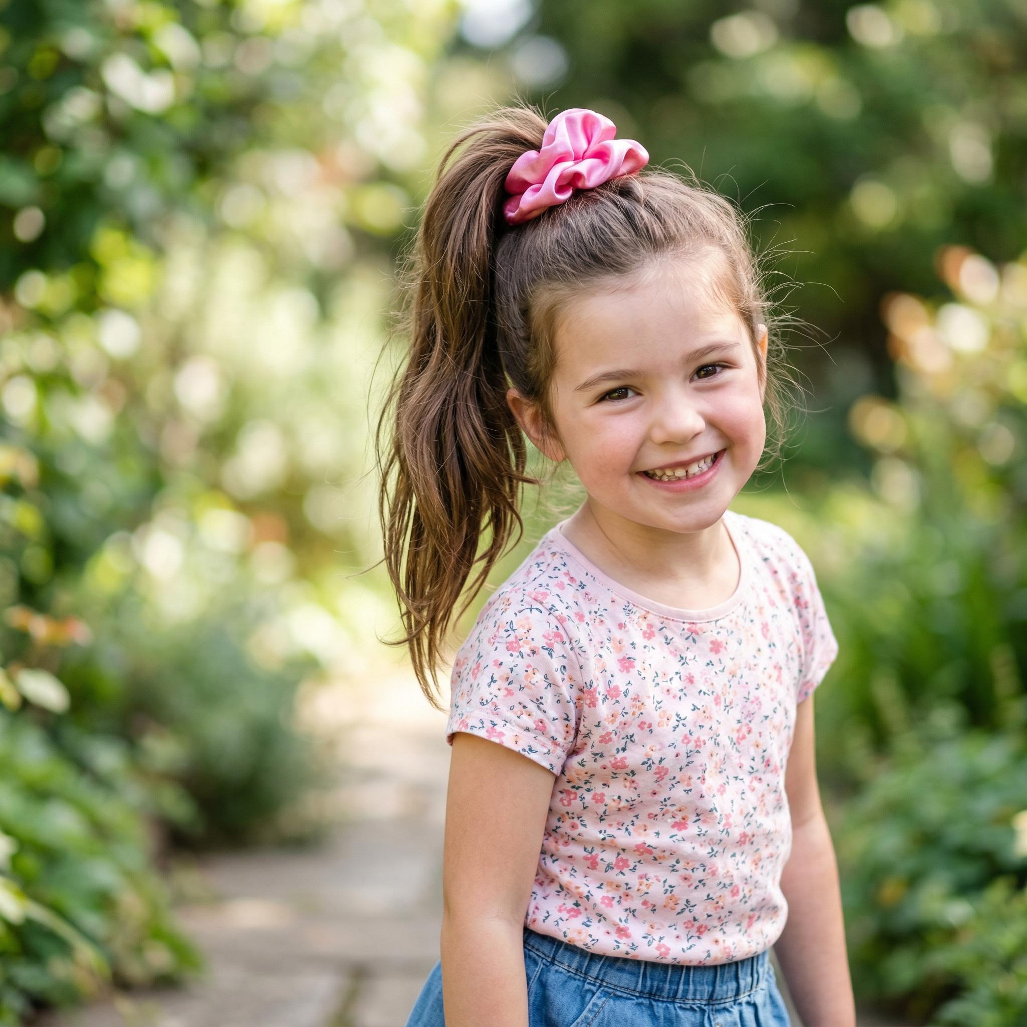 High ponytail girl hairstyle