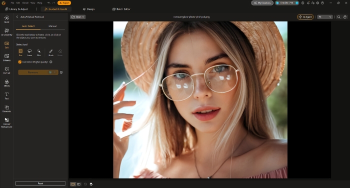 PhotoDirector PC object removal
