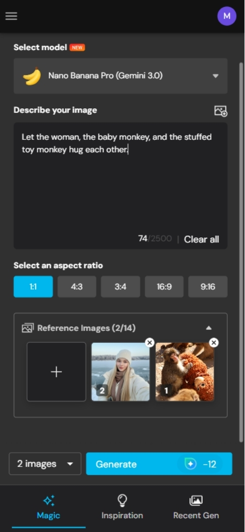 How to Hug Punch in MyEdit Step 2