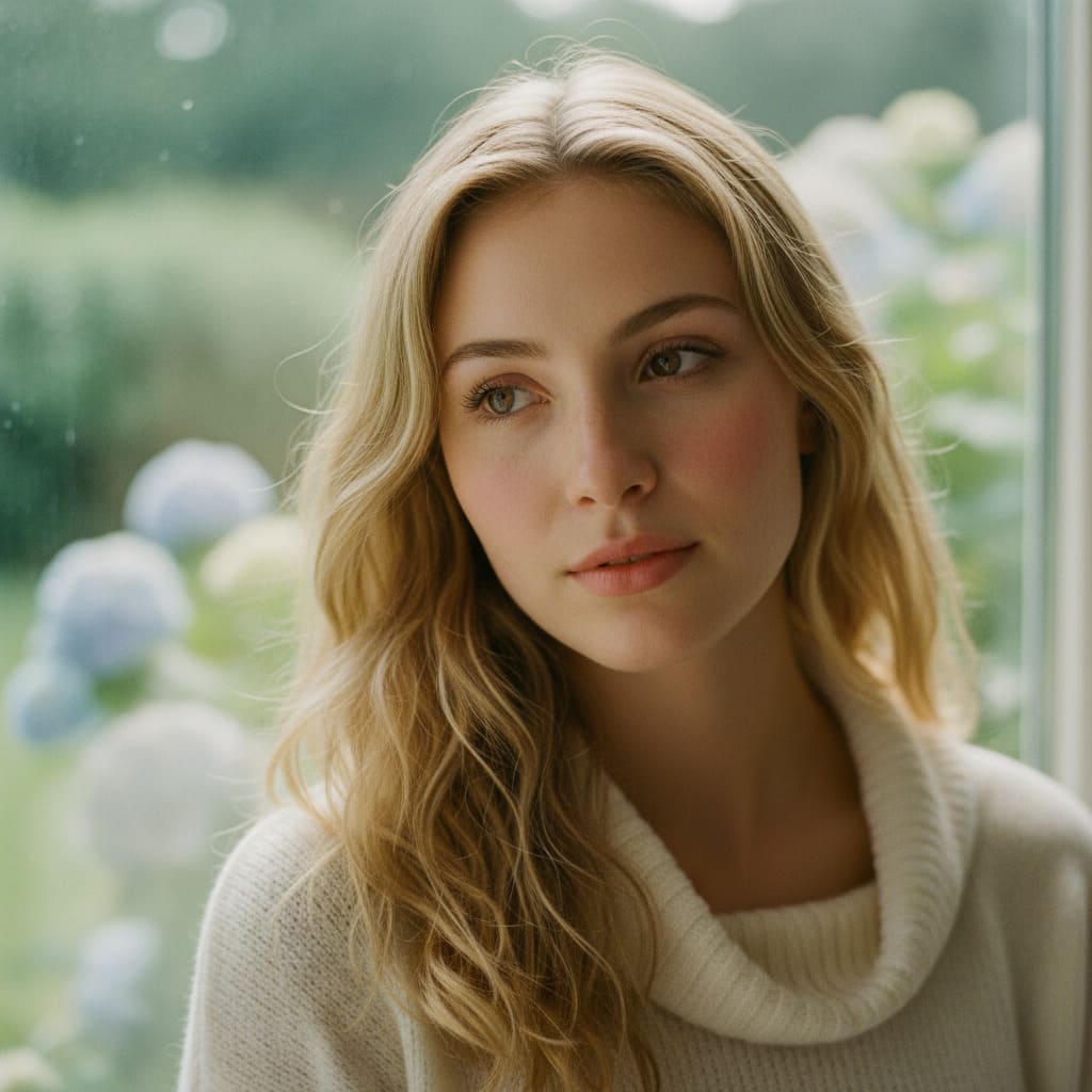 Hyper-Realistic Portrait of a Young Woman