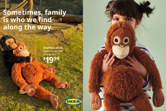 The IKEA DJUNGELSKOG plush is now out of stock because of Punch.