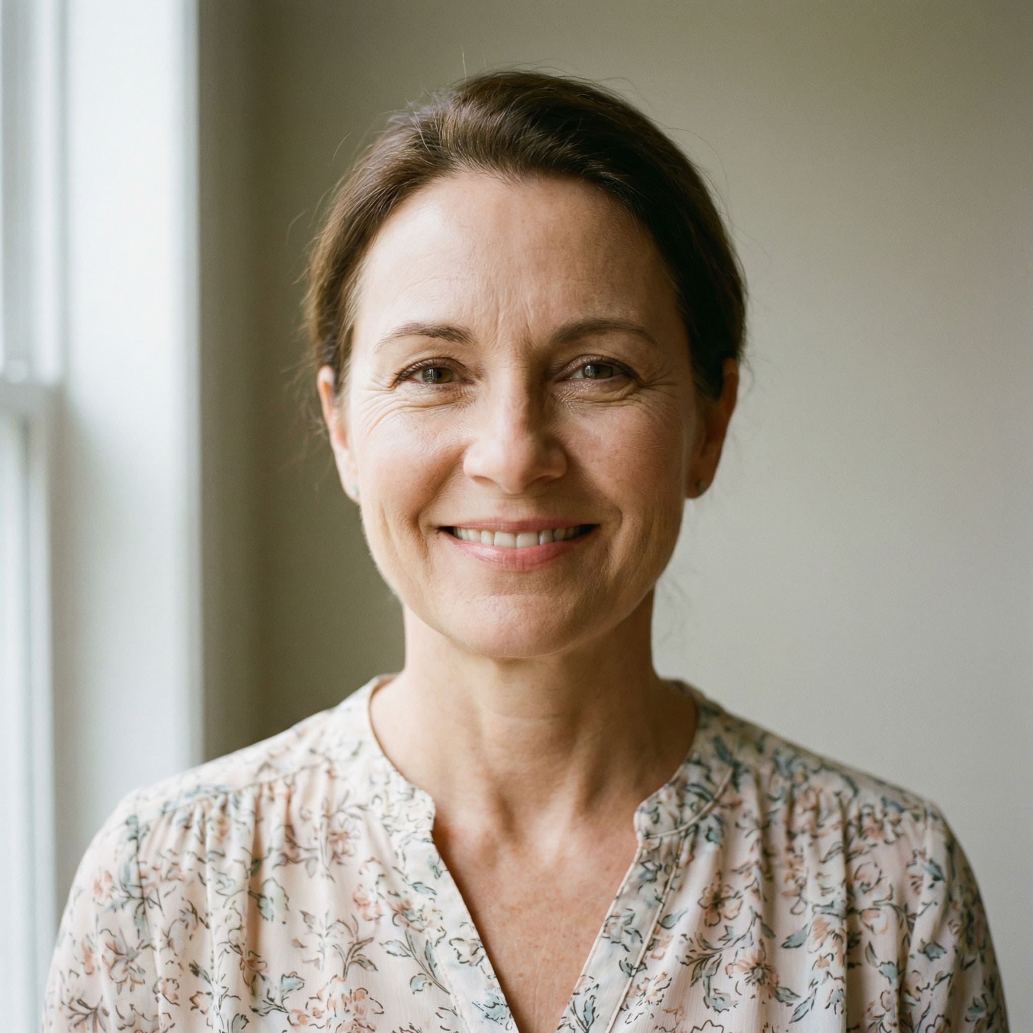 Original photo of mom before AI illustration transformation