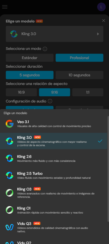 Imagen de la interfaz de la herramienta Imagen a video de MyEdit