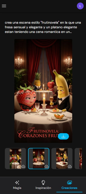 Imagen de la interfaz del generador de imágenes con IA de MyEdit