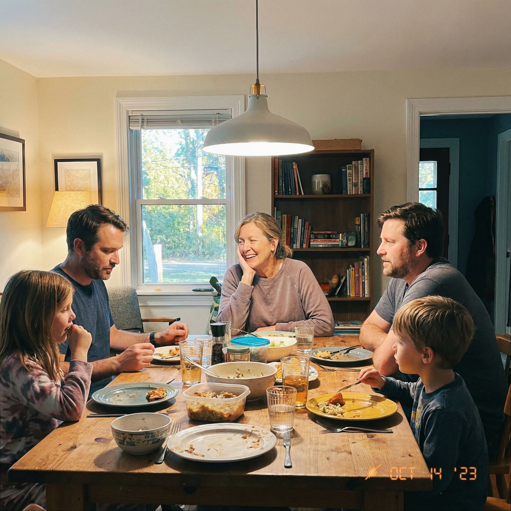 Photo lumineuse de maman après amélioration IA