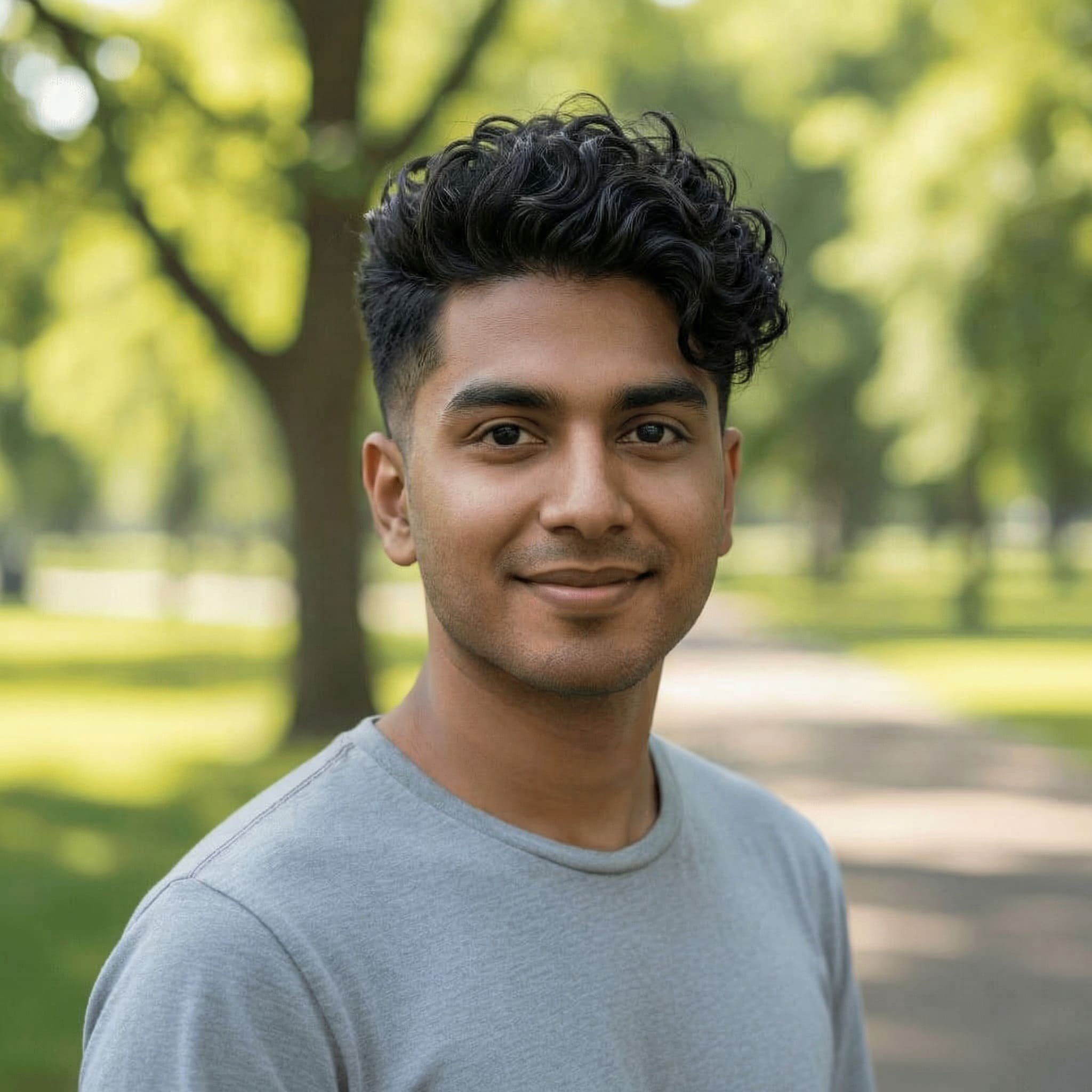 AI-generated curly top fade hairstyle using Gemini AI