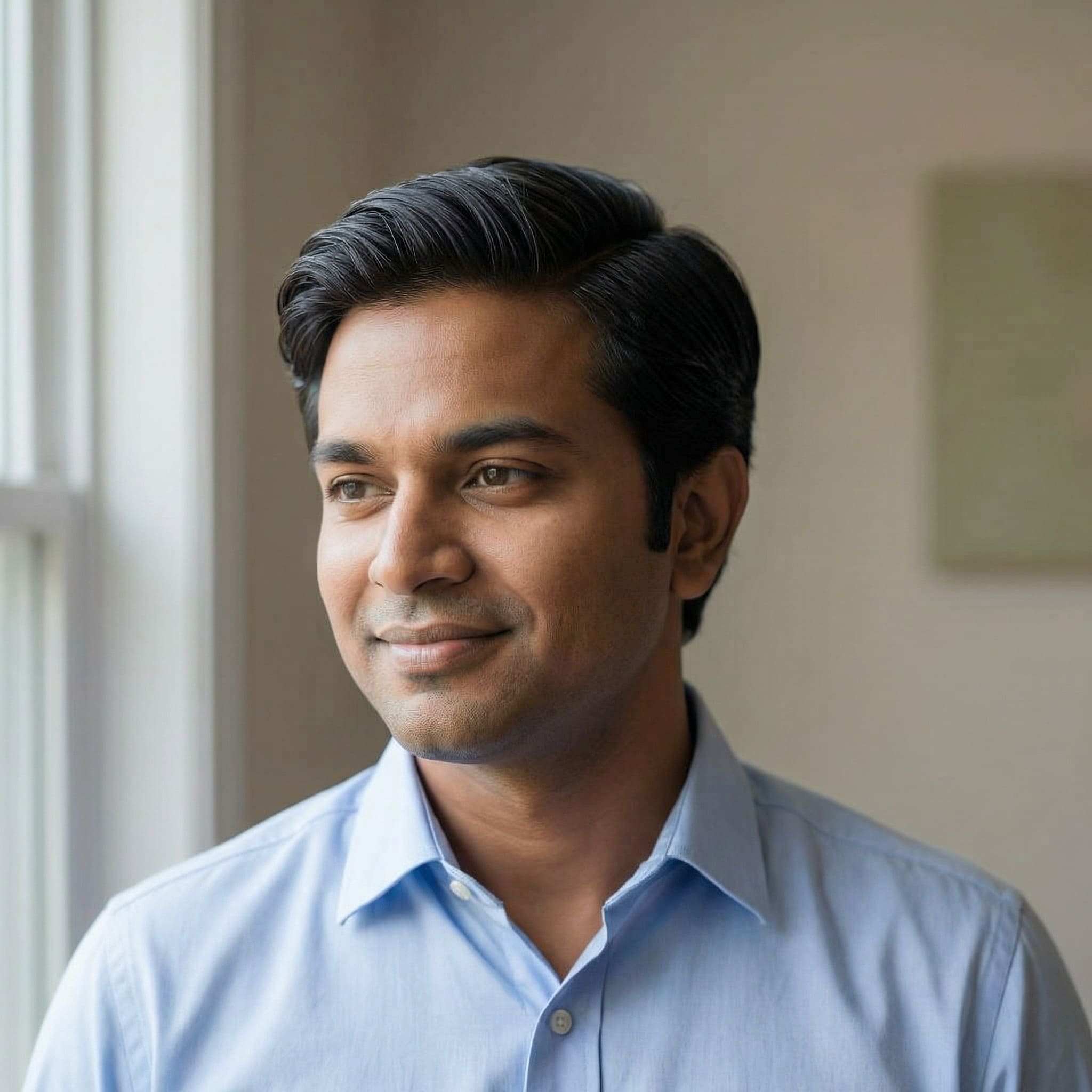 AI-generated classic oiled side part hairstyle using Gemini AI