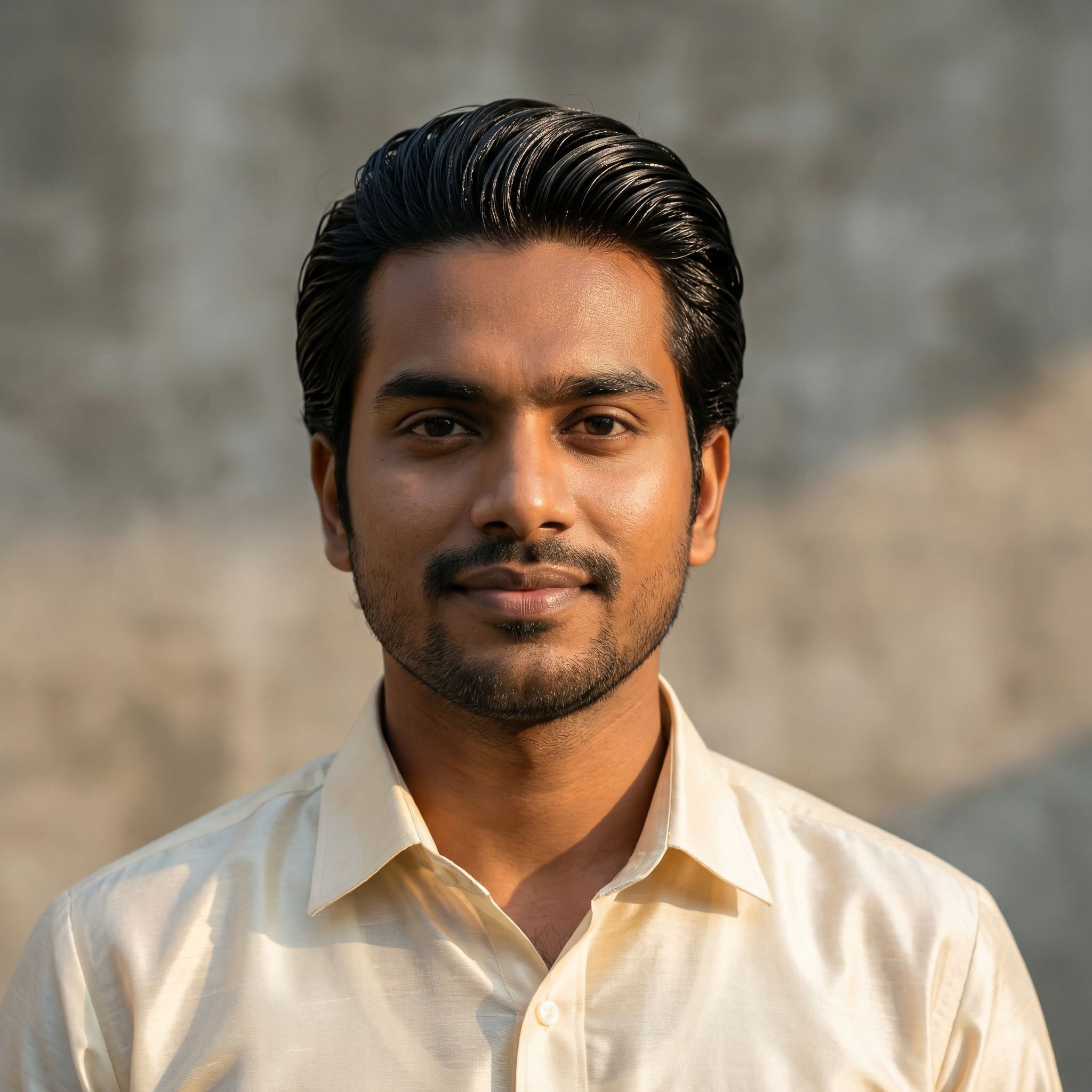 AI-generated South Indian slick back hairstyle using Gemini AI