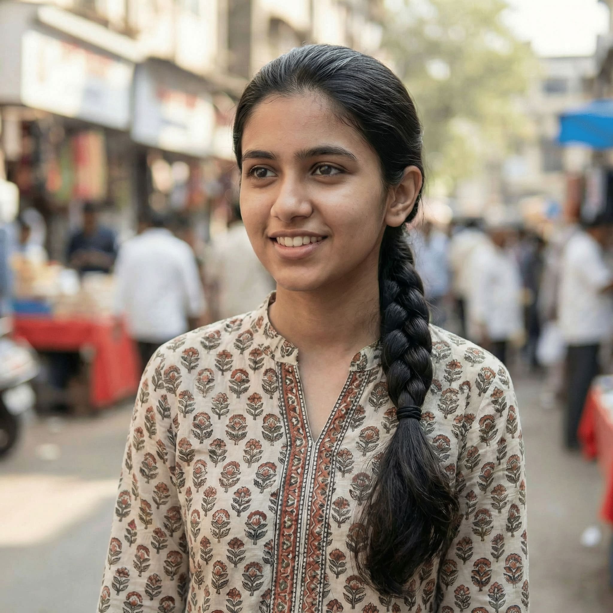 AI-generated rope braid low ponytail hairstyle using Gemini AI