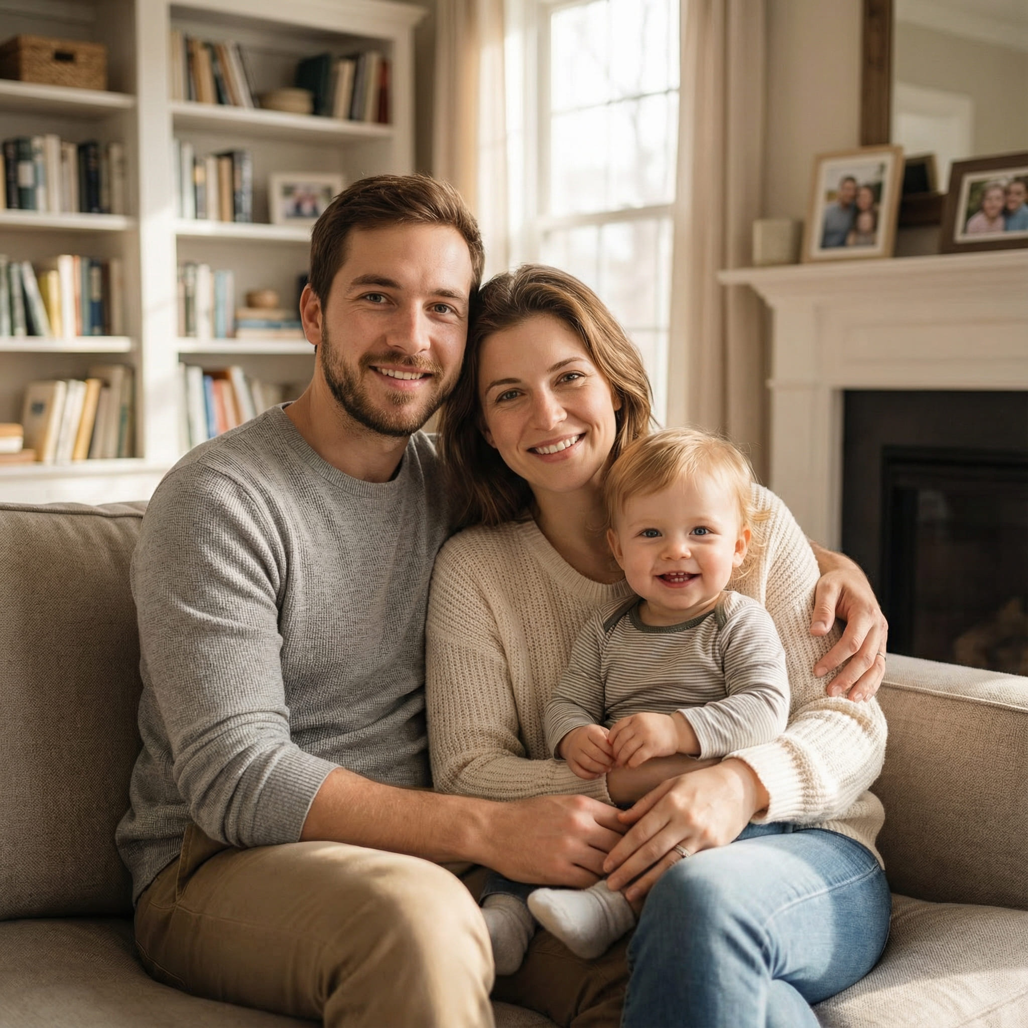 Portrait de famille IA généré après