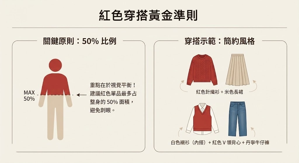 紅色單品不可少