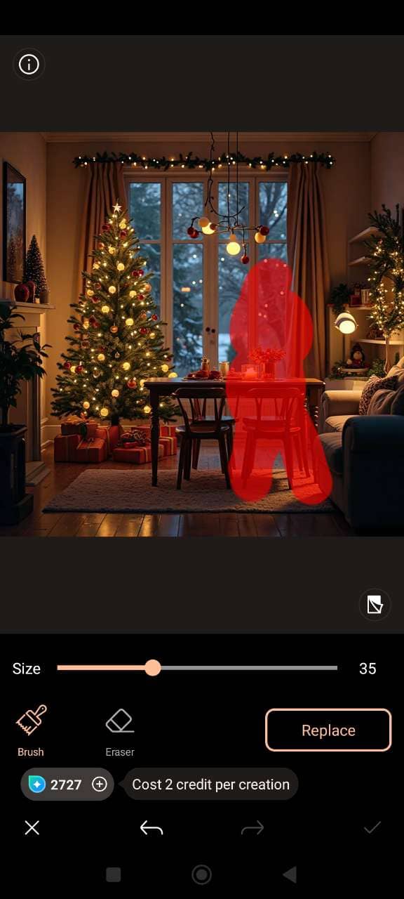 Place Santa in Your Living Room with AI Replace