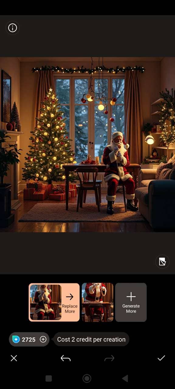 Place Santa in Your Living Room with AI Replace