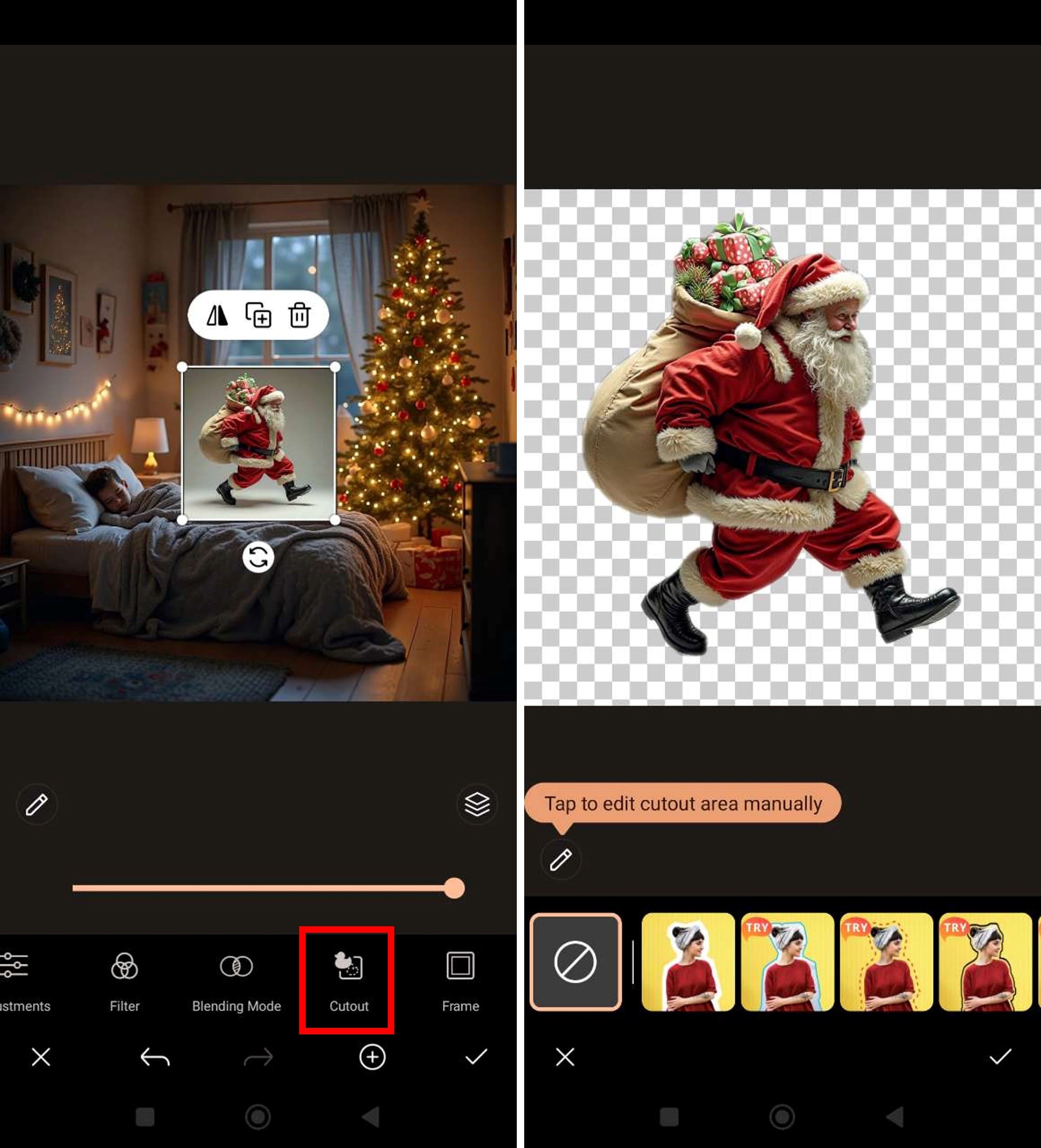 Insert Santa into Your Photo with Cutout