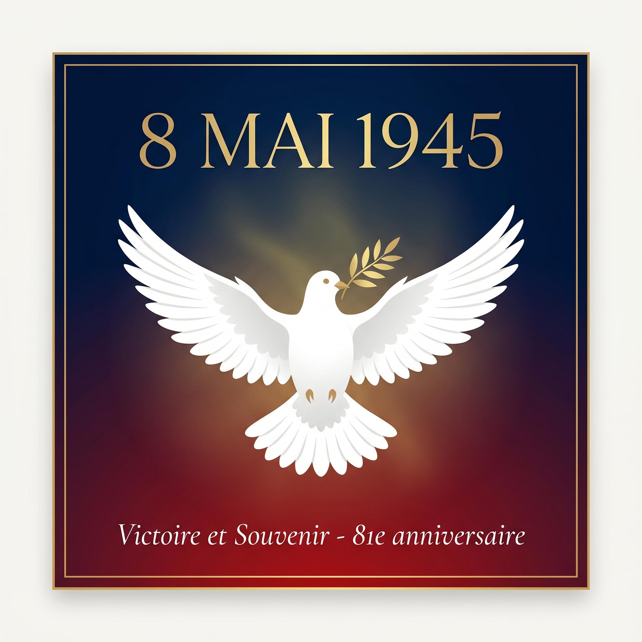 Visuel carré Instagram pour le 8 mai, généré par IA