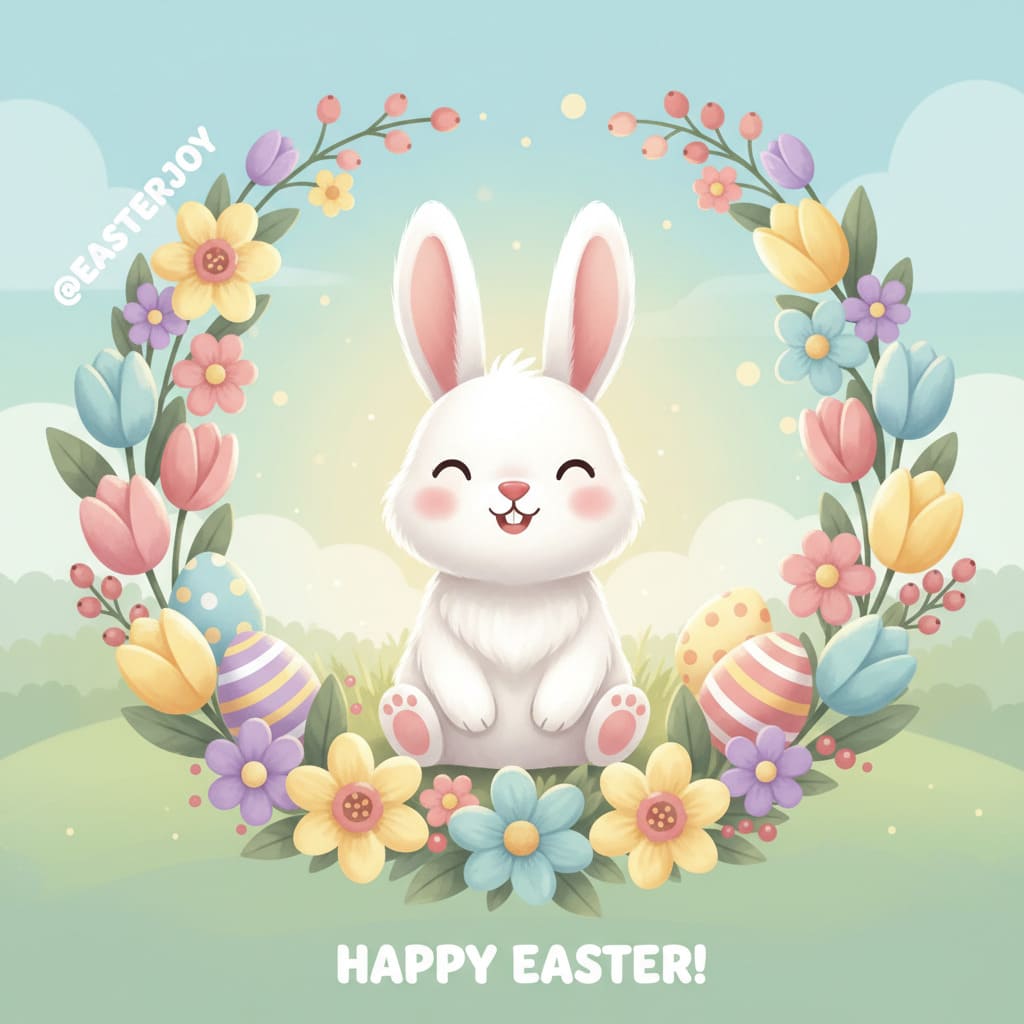 Instagram-style Easter bunny AI image