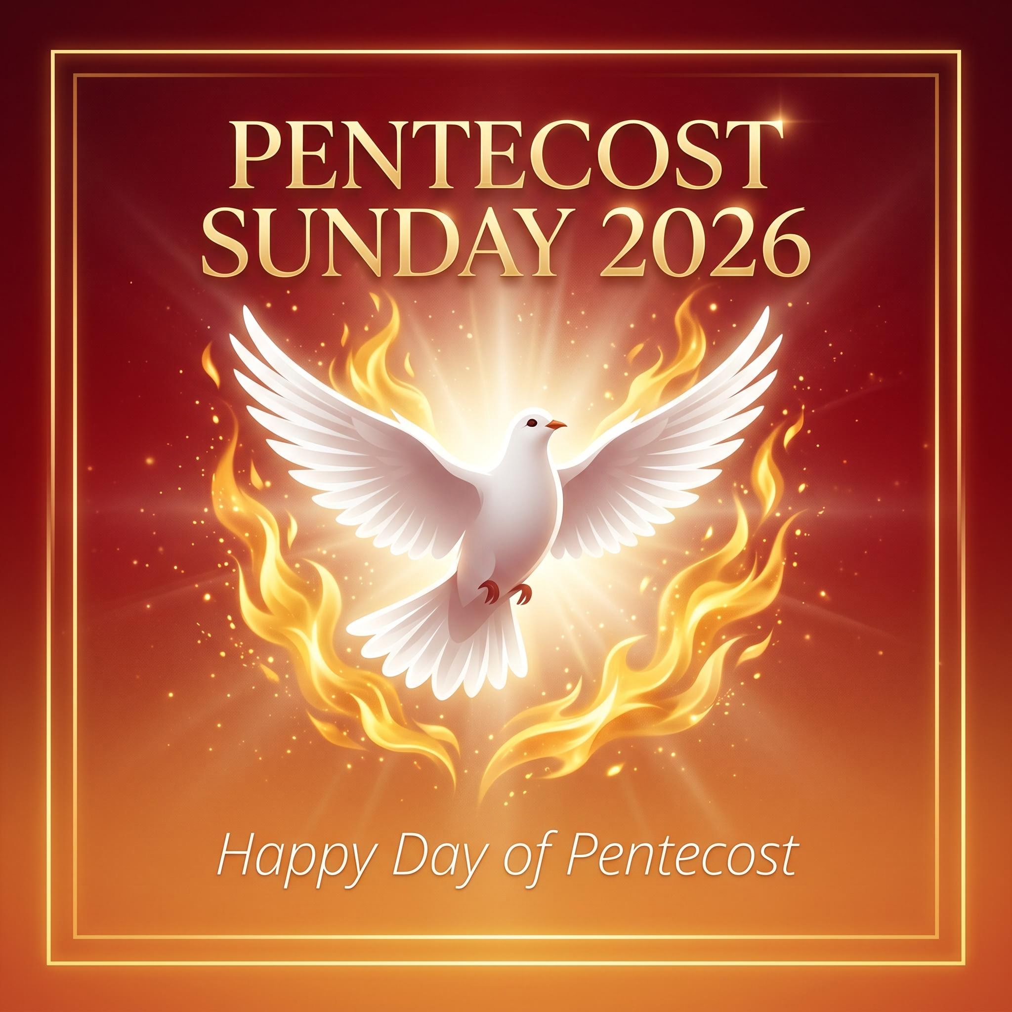 Square Instagram image for Pentecost Sunday, AI generated