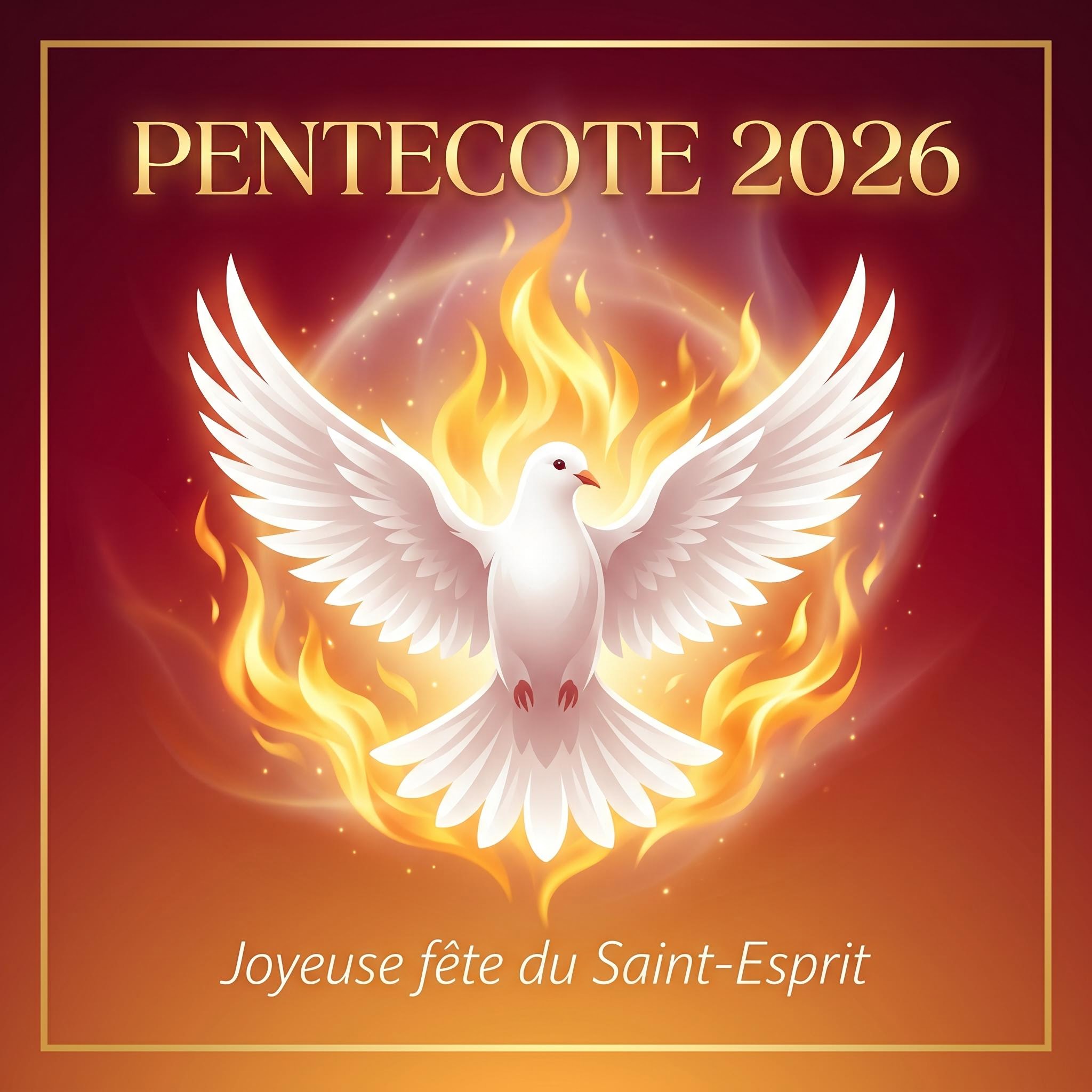 Visuel carré Instagram pour la Pentecôte, généré par IA