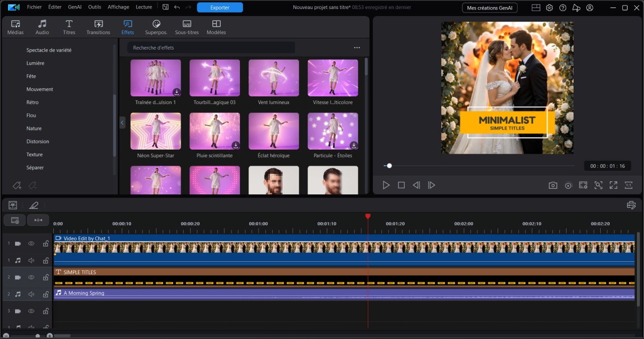 PowerDirector : meilleur logiciel gratuit avec IA sur Windows et Mac