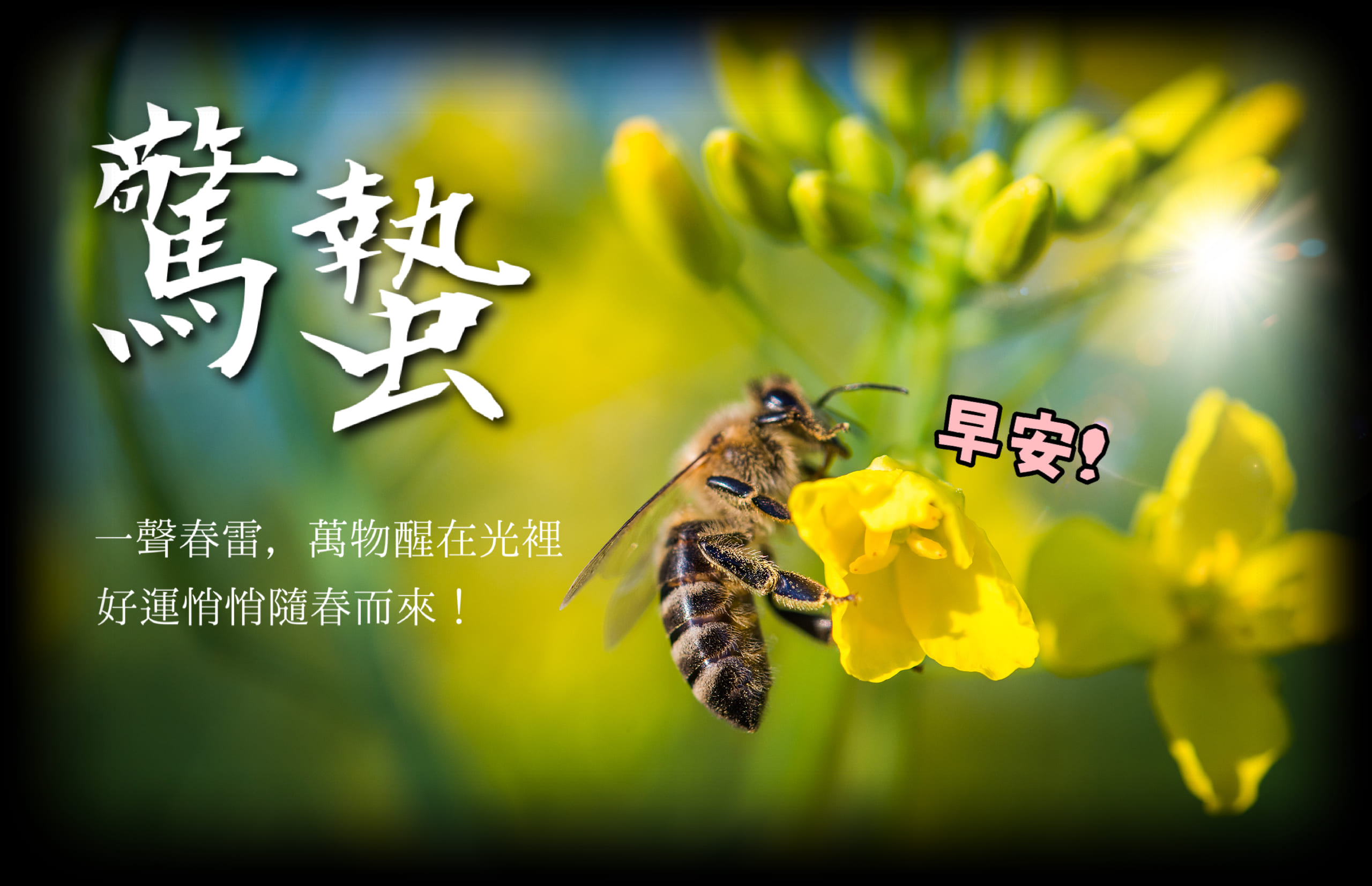 驚蟄早安圖範例