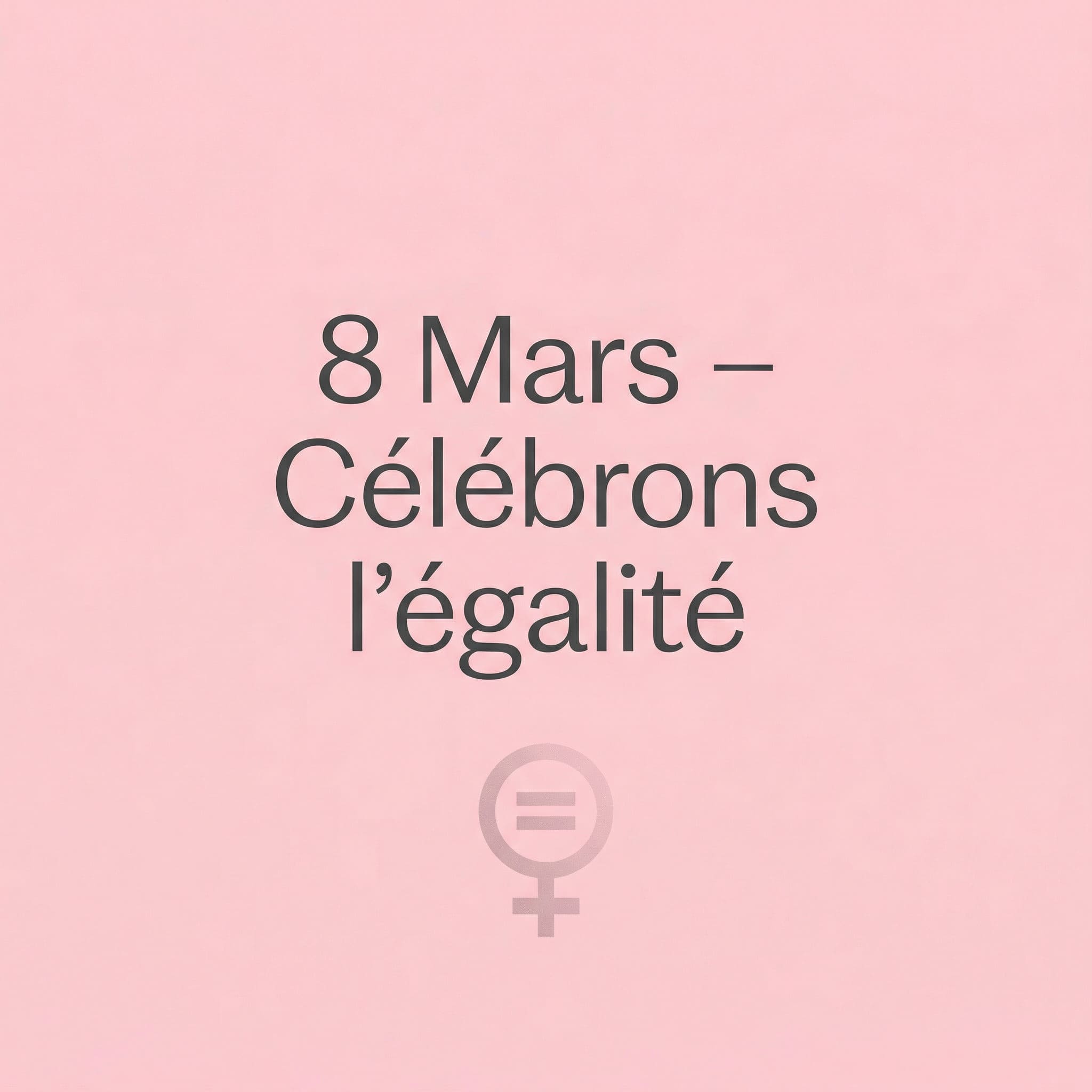Affiche minimaliste pour la Journée de la Femme