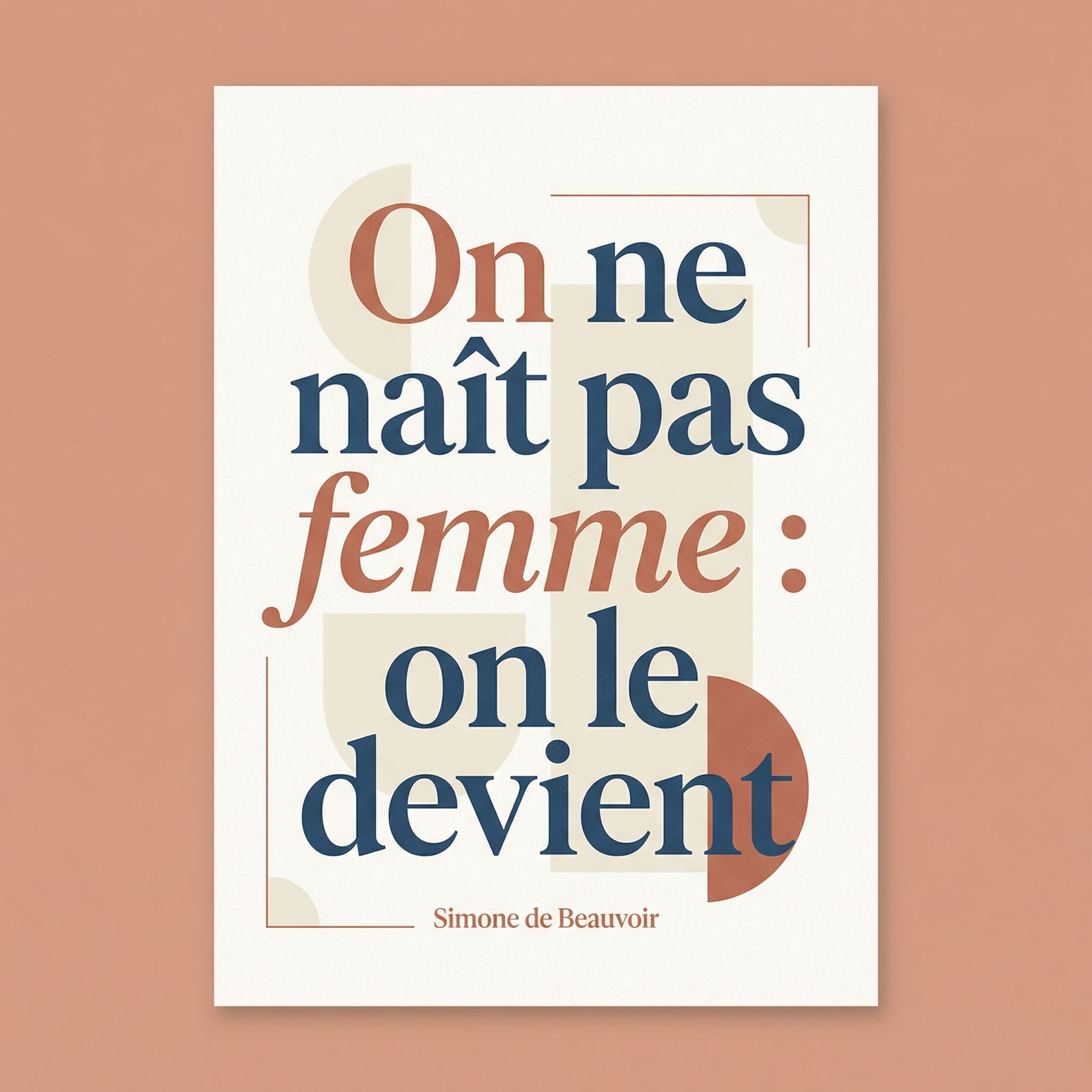 Poster typographie avec citation inspirante