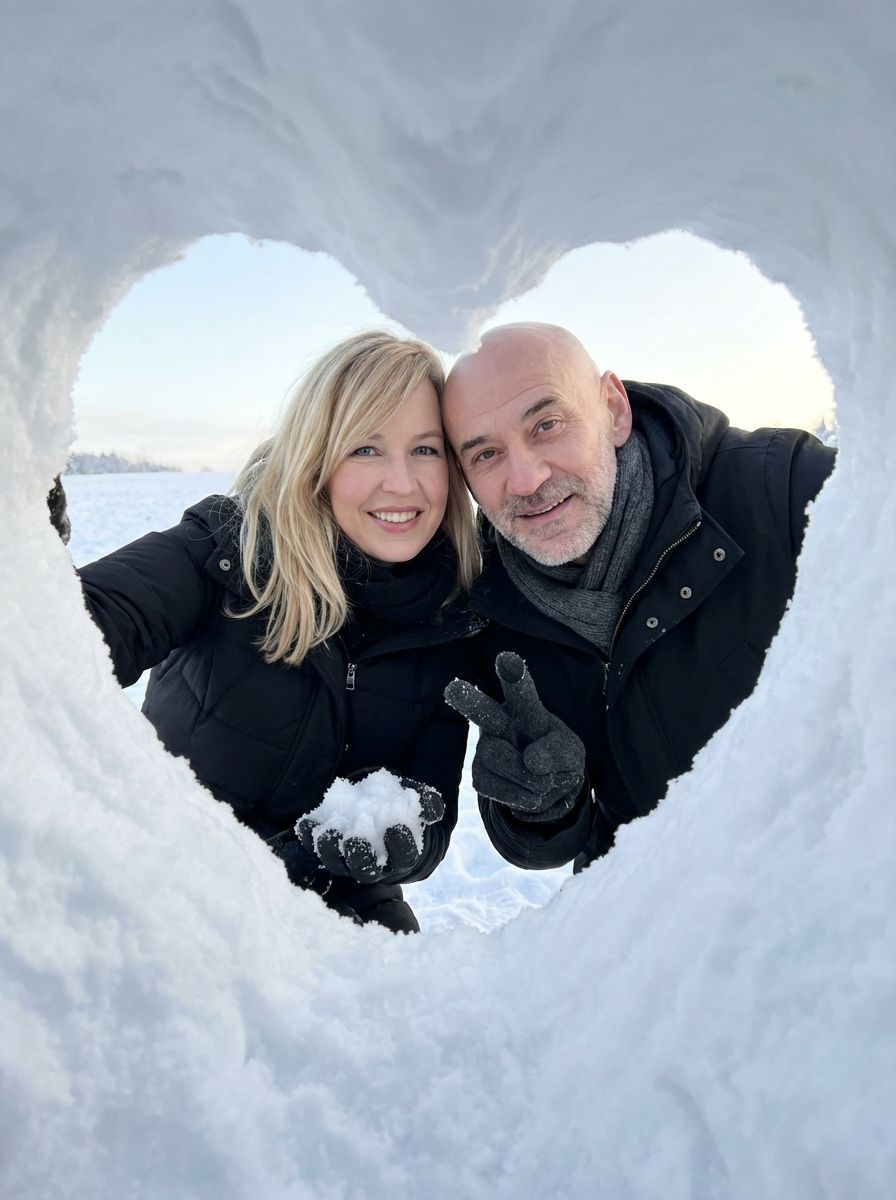 KI-Fototrend Schneeherz