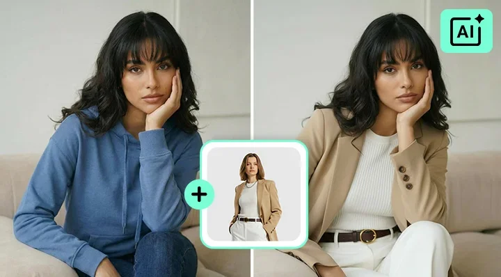 AI 試着サイト｜自由に服を着せ替え