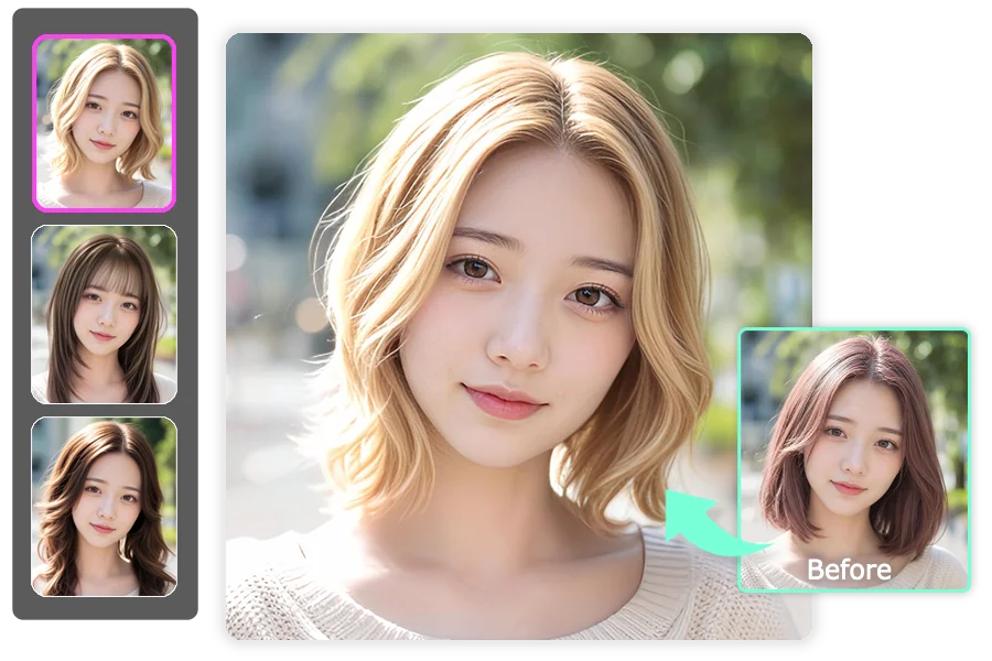 AI ヘアスタイル診断｜似合う髪型シミュレーションサイト