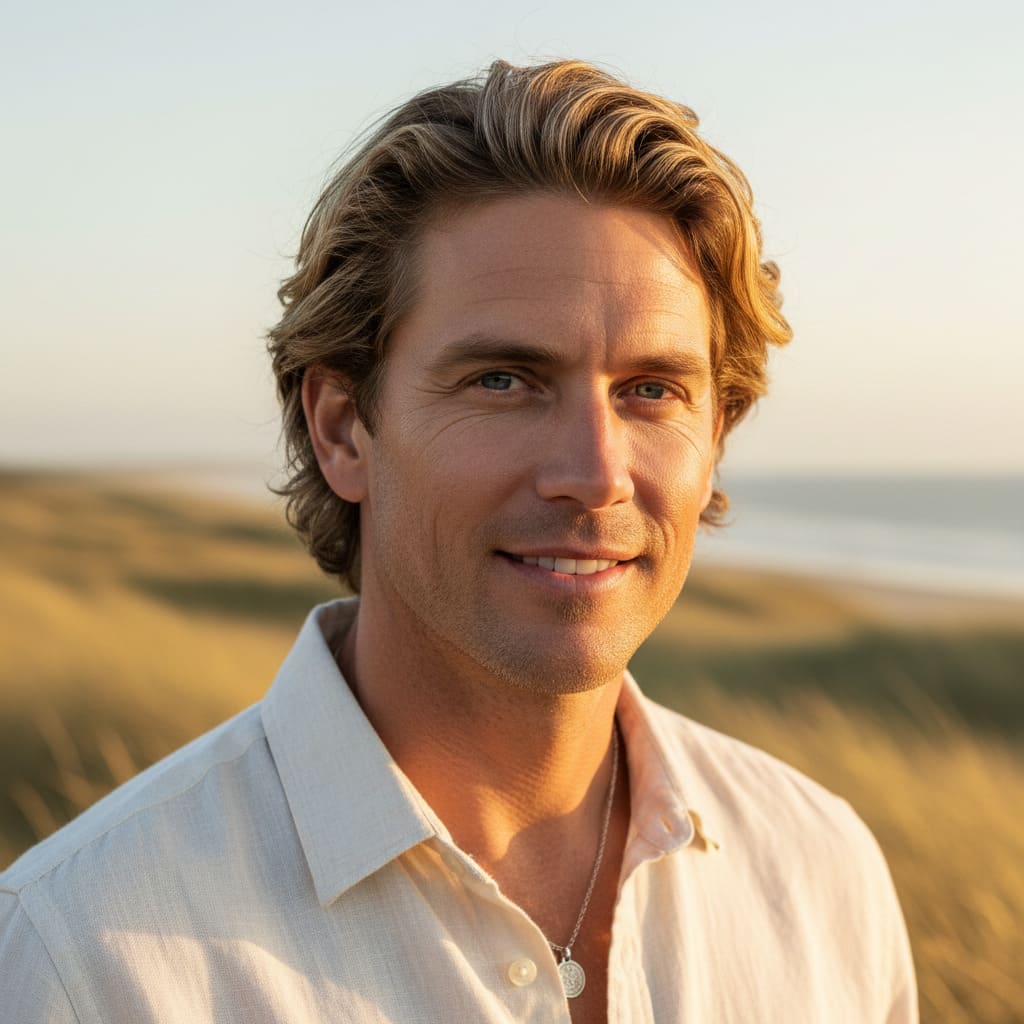 Reference photo before AI low fade haircut