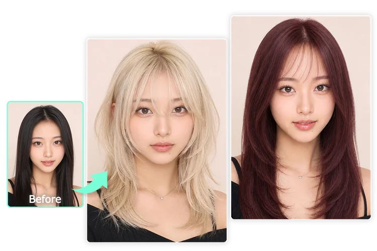 AI ヘアスタイル診断｜【無料】似合う髪型シミュレーションサイト