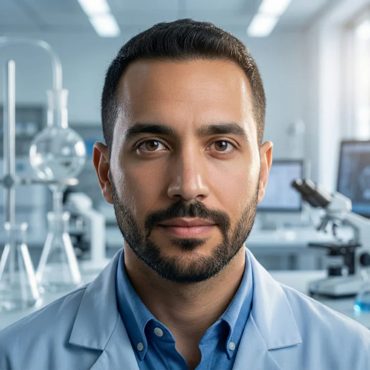 Medical Researcher Lab Background