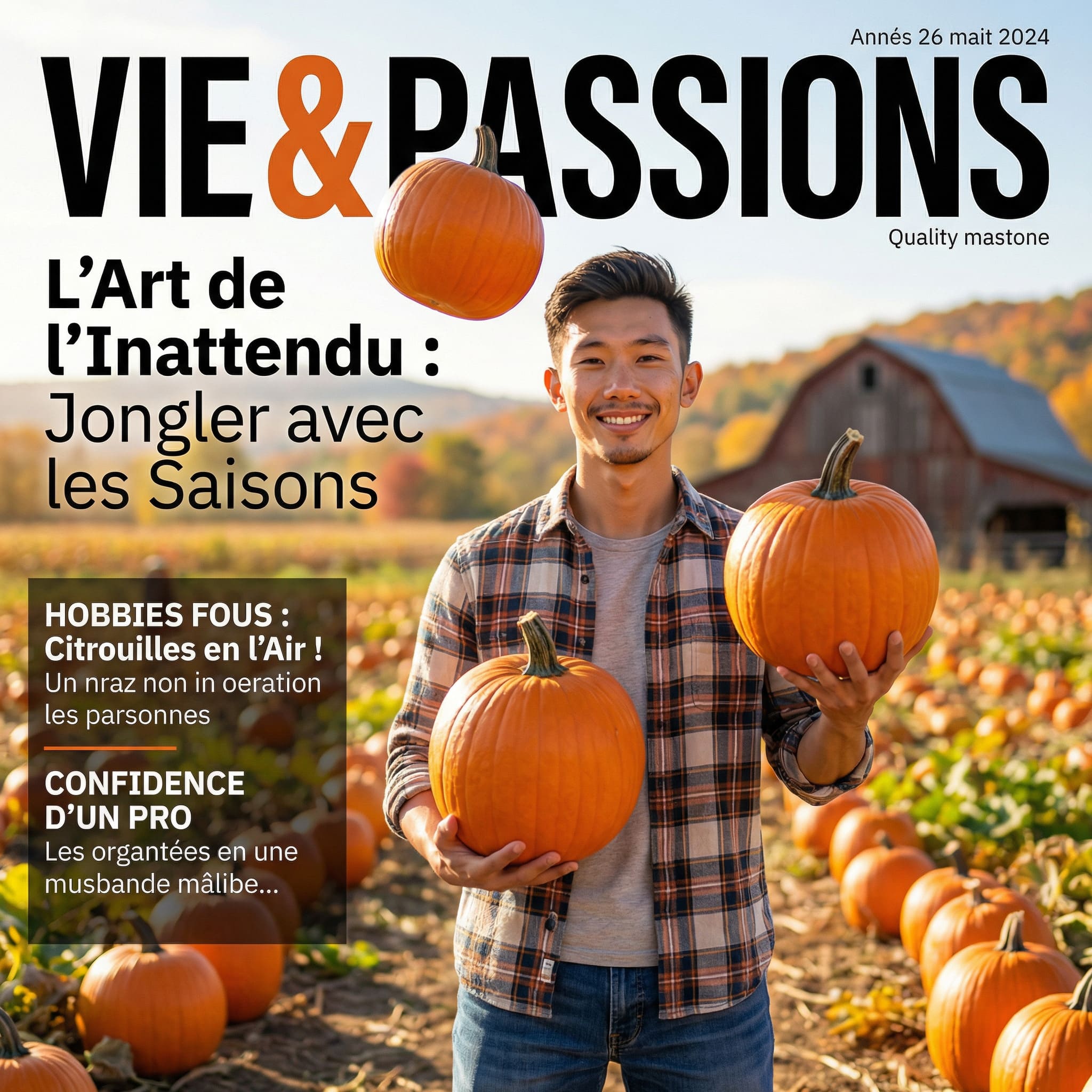 Couverture magazine hobby improbable - image IA Après