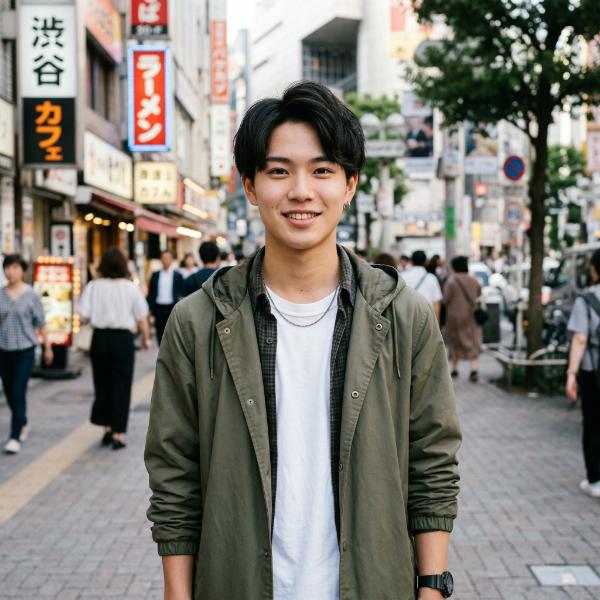 男性の元画像（加工前）