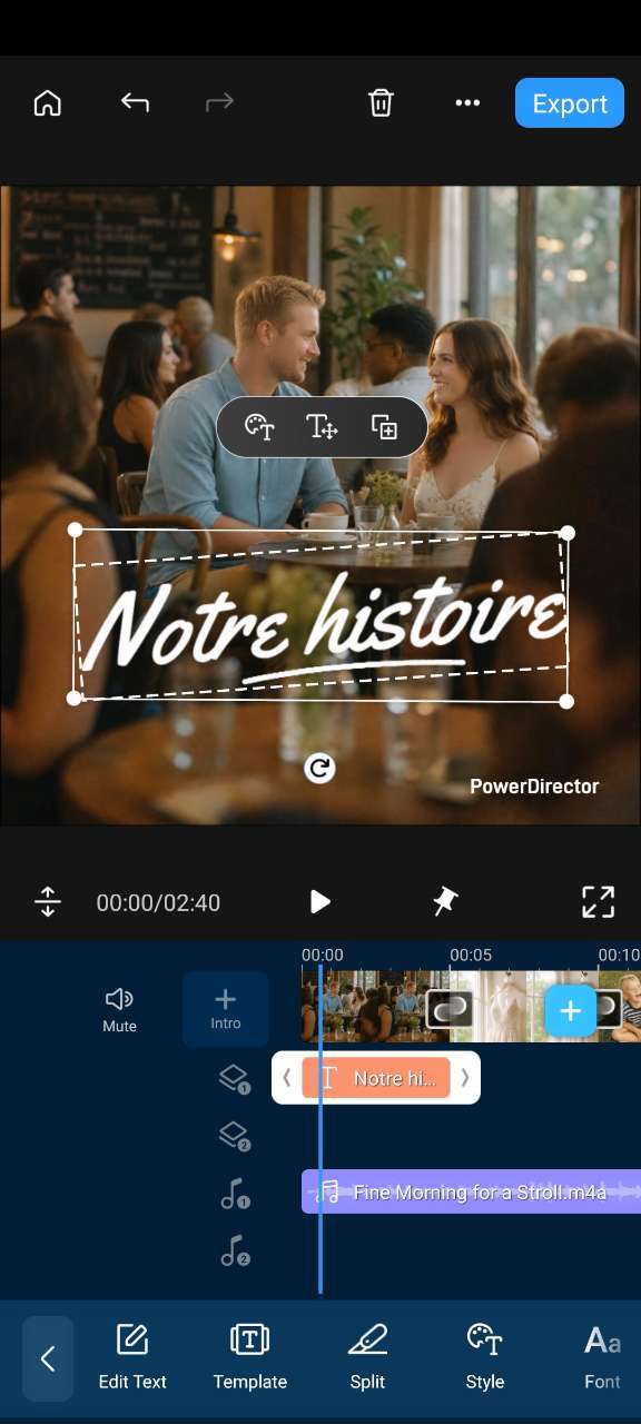 Créer un diaporama de mariage avec l'appli PowerDirector
