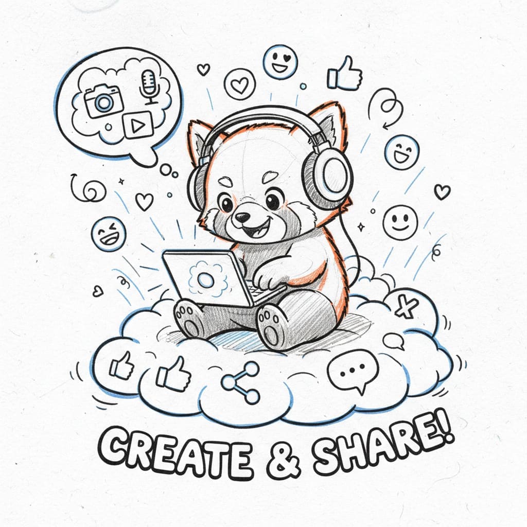 2D illustration for social media