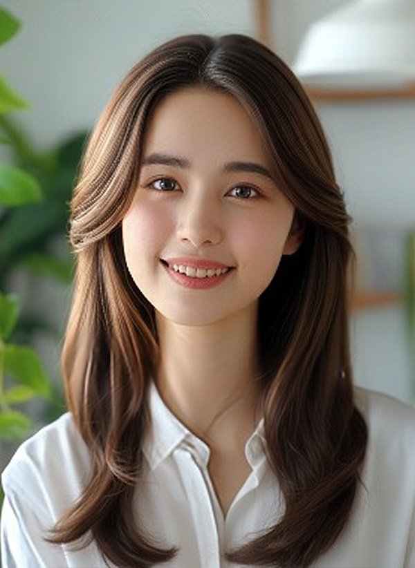 センターパートのロング参考画像