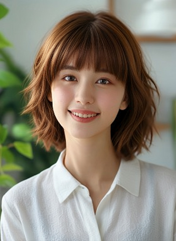  顔周りレイヤーのボブの参考画像