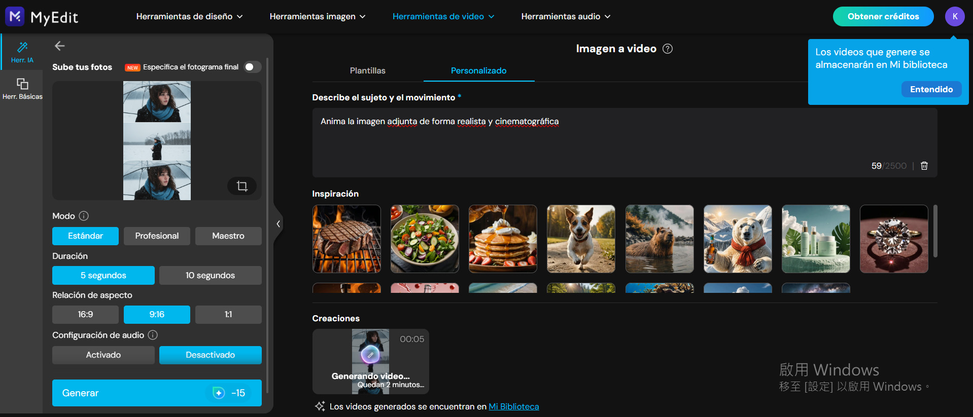 Animación de nieve (De foto a video)