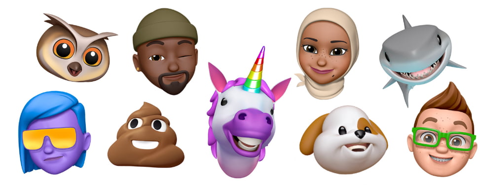 Interfaz de personalización de Memoji en iPhone