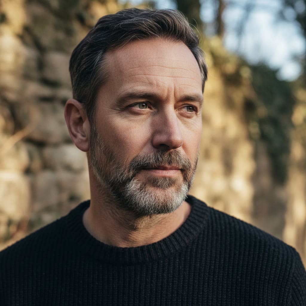 Reference photo before AI hairstyle for square or round face